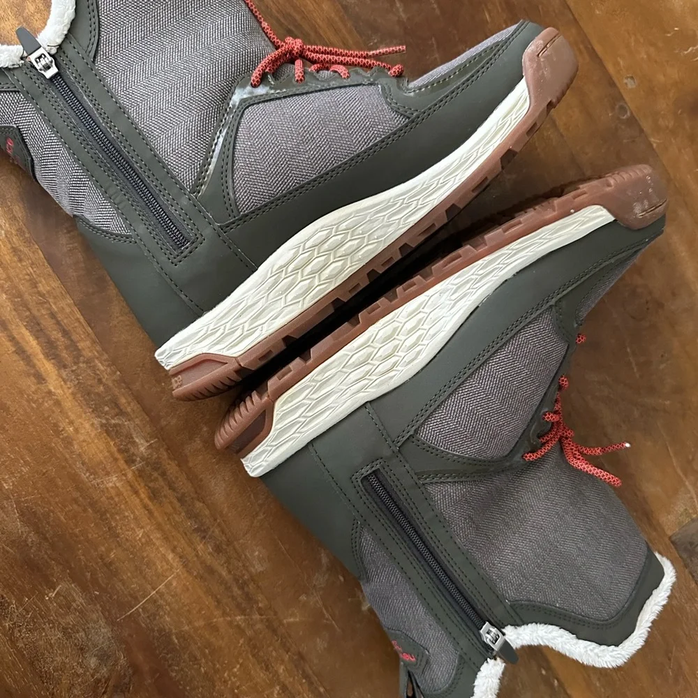 New Balance Fresh Foam Waterproof Boots - Gray‎ Faux fur lined ladies size 7.5